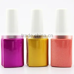 Square Glass Bottle for Nail Polish With Brush and Cap thumbnail-1