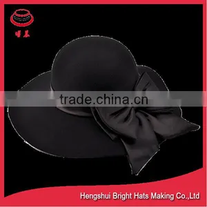 Flower and Bowknot Accessory Type and 100% Wool Material Wool Hat thumbnail-1