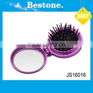 Customized Logo Girls Pocket Makeup Compact Mirror With Comb thumbnail-5