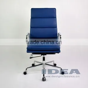 Replica EA219 Charles High Back Office Chair - Navy Blue Color Genuine Leather thumbnail-2