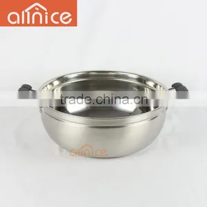 Allnice Steamer Cookware With Insert #SS201 Heavy Gauge Stainless Steel 5 Qt Silver thumbnail-6