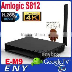 EM9 AMLS812 Quad Core Android TV Box CortexA94r 2GHz Mali-450 thumbnail-1