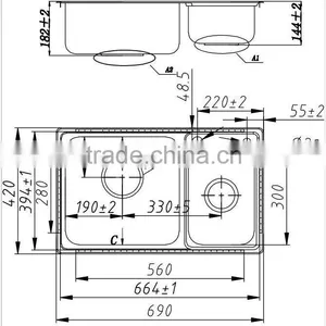 Model 29810 Franta Steel Vessel Kitchen Sink thumbnail-2