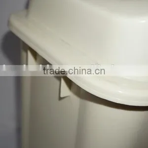 20L Plastic Square Bin With Swing Cover, Trash Bin for Room, Waste Paper Bin thumbnail-3