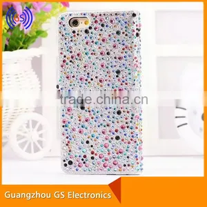 Customized Rhinestone Leather Stand Phone Case Flip Cover For Samsung Galaxy On7 thumbnail-2