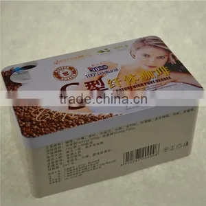Factory Directly and Custom Rectangular Slimming Coffee Tin Box thumbnail-1