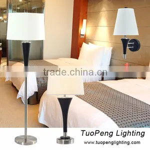 Brushed Nickel and Black Wood Desk Lamp,Floor Lamp,Wall Sconce thumbnail-1