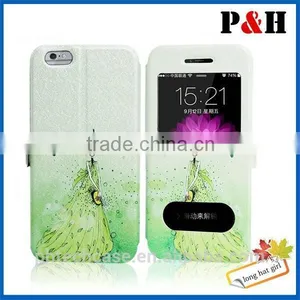 For IPhone 6 Leather Case, TOP Quality Printed Color PU Wallet Leather With Card Slot For IPhone 6 Case thumbnail-2