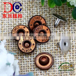 Nipple Down Brass Rivet Button With Design for Jean Denim Jacket thumbnail-2