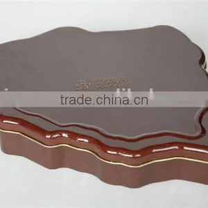 Leaf Shape Customized Promotion Chocolate Gift Box Custom Unique Shaped Chocolate Tin Box Candy Tin Can thumbnail-1