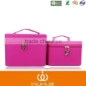 Luxury Faux Leather Makeup Case With Mirror thumbnail-1