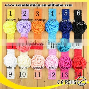 Handmade Knit Big Flower Baby Crochet Headbands thumbnail-6