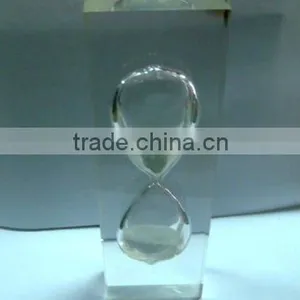 Great Wholesale Rectangular Solid Cristal Glass Sand Clock thumbnail-1