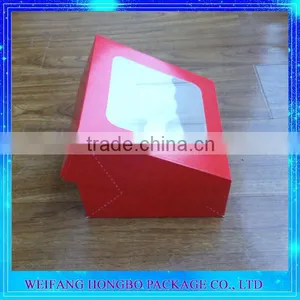 ISO FDA Factory Wholesale Food Grade Decorative Swiss Roll Cake Box With PVC Window thumbnail-1