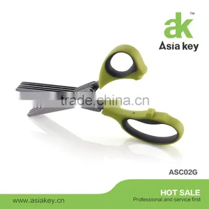 Stainless Steel 5 Blade Office Cut Shredding Scissors Sharping Herb Kitchen Tool thumbnail-2