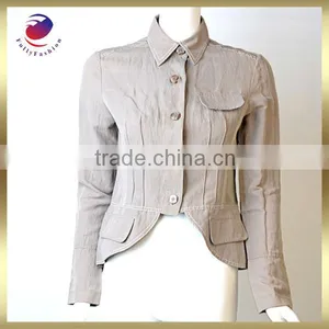 Women Blank Custom Woven Jacket thumbnail-1