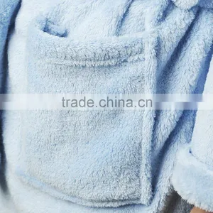 Super Soft Waterproof Microfiber Coral Fleece Bathrobe thumbnail-5