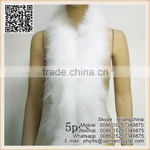 Wedding Party Bridal Dress Up 20g White Fluffy Feather Boa thumbnail-2