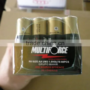 Multiforce Shrink Wrap R03 SIZE AAA UM4 1.5V Battery FOR Torch Light thumbnail-1
