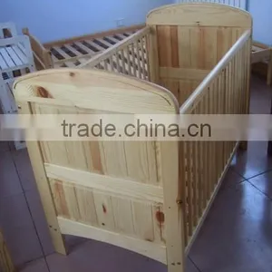 Solid Pine Wood Baby Cot Bed thumbnail-1