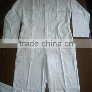 100% Organic Cotton Cheap 2015 Hot Sale White Work Coverall thumbnail-1