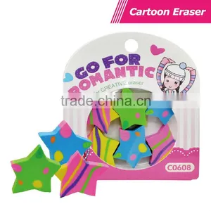 Multi-colour Extrude Star Erasers thumbnail-1