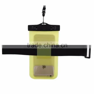 China Supplier IPX8 PVC Waterproof Cell Phone Case Cover Waterproof Bag With Armband thumbnail-4