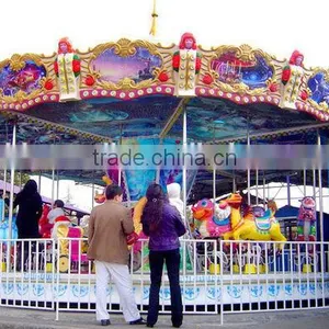 Cheapest High Quality Used Amusement Rides 16 Seats Carousel for Sale thumbnail-3