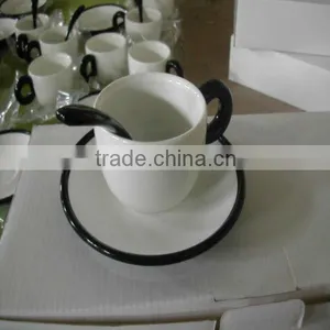 Ceramic Cup and Saucer With Spoon Set thumbnail-1