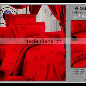 Viscose Cotton Jacquard Fabrics Bright Red thumbnail-2