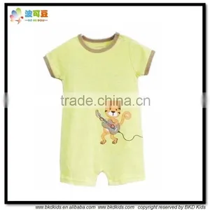 BKD Simple Newborn Garments With Tiger Design Baby Bodysuit thumbnail-1