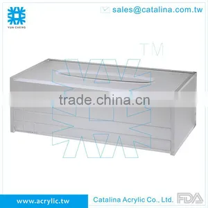 Line Design Acrylic Clear Tissue Box thumbnail-2