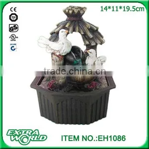 Home Decorative Small Fountain With Bird Drinking Water thumbnail-4