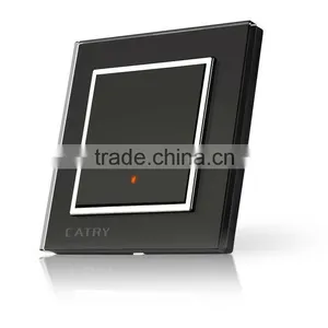 1 GANG 2 WAY BLACK TABLET SWITCH,NEW STYLE WALL SWITCH,GLASS PANEL SWITCH thumbnail-1