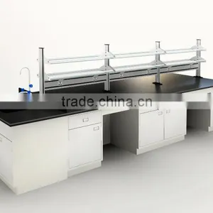 Bench Mounted Lab Reagent Shelf in Laboratory Furniture and Dental Lab Work Bench thumbnail-2