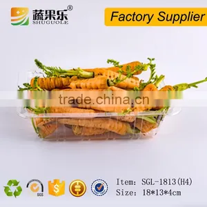 Transparent PET Blister Plastic Disposable Tray for Mashroom thumbnail-2