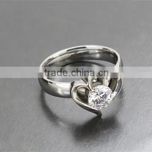 Wedding Rings in Ghana Stainless Steel Engagement Brand Zirconia Rings Jewelry thumbnail-2