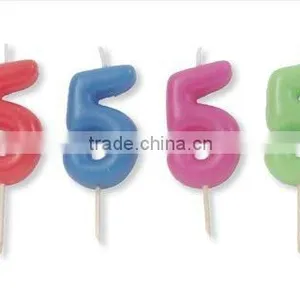 Wholesale Pink Numeral Candle 5 Numeral Birthday Candle 0-9/ Solid Color Number Candles Solid Color Partyware Party Supplies thumbnail-1