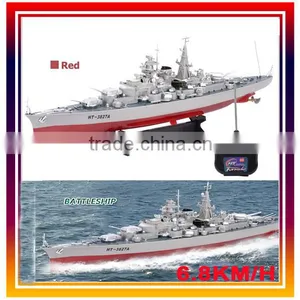 Newest 4CH 1:360 Battleship, rc Boat. thumbnail-1