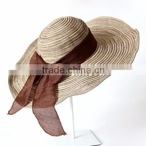 High Quality Summer Beach Wide Brim Lady's Vacation Adjustable Floppy Hat thumbnail-5