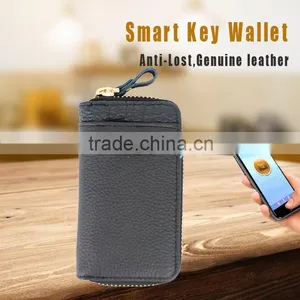 Bluetooth Security Genuine Leather Key Chain Wallet for Men thumbnail-3