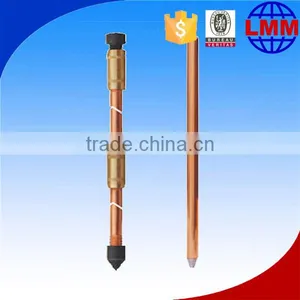 High Voltage Solid Copper Bonded Steel Chemical Earthing Electrode in China thumbnail-1