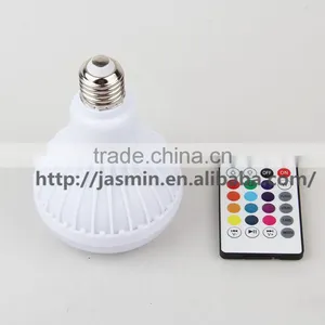 Wholesale Wireless LED RGB Color Bulb Light Bluetooth Control Smart Music Audio Speaker Lamps thumbnail-2