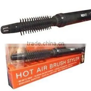 RED HOT Air Styling Brush Volume Styler LADIES SOFT CURLS HOT AIR HAIR BRUSH thumbnail-1