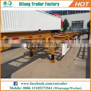 Factory Price 20ft 40ft Skeletal Semi-trailer Good Quality Used Container Chassis Trailers for Sale thumbnail-5