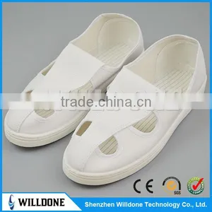 HOT!!! White Leather ESD Shoes, 4-Hole Antistatic Shoes thumbnail-2
