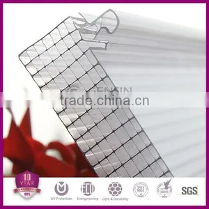 U Shaped Mutiwall Hollow Polycarbonate Sheets 8-wall Layers 16-20-25-30mm Thickness For Roofing Skylight thumbnail-5