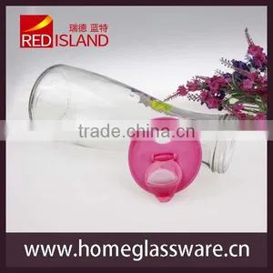 1L Glass Water Bottle With Lid, Juice Bottle thumbnail-3