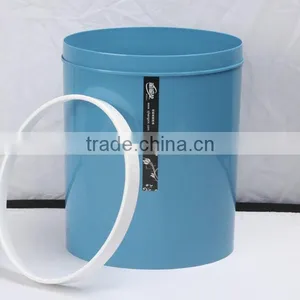 Plastic Double Color Big Semi-Round Trash Can Dustbin 12L thumbnail-1