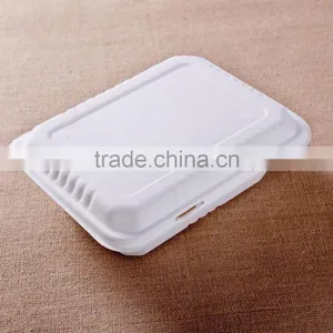 Biodegradable and Compostable Sugarcane Fast Food Take Away Lunch Box thumbnail-3